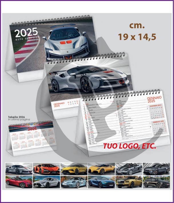 illustrati da Scrivania calendari-da tavolo 2025-personalizzati-Illustrati-da-scrivania-auto-sportive-pa406
